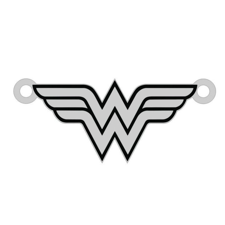 E0478 G Link din argint 925 simbol Wonder Woman 24x10mm 0.5mm