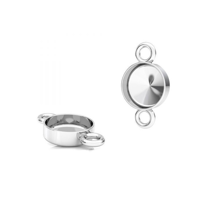 G0315-Baza Link platou 8MM Argint 925 pentru constructii ceralun-1 buc