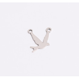 E0504-Link pasare Argint 925 13x11x0.5 MM-1buc