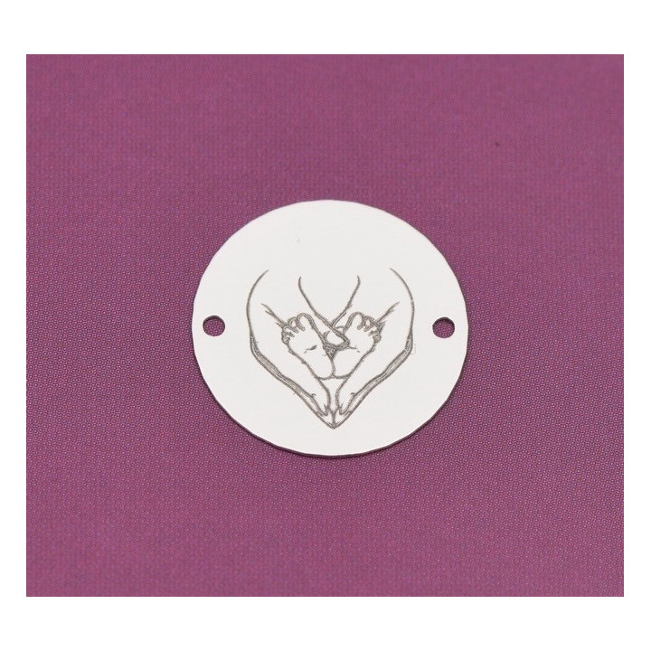 E0506-N-Link rotund argint 925 New Born 1 buc