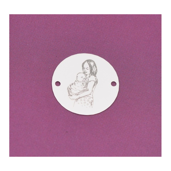 E0508-N-Link rotund argint 925 First Steps 1 buc