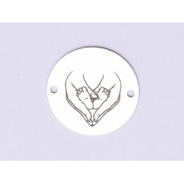 E0506-N-Link rotund argint 925 New Born 1 buc