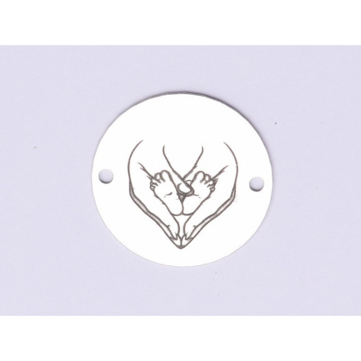 E0506-N-Link rotund argint 925 New Born 1 buc