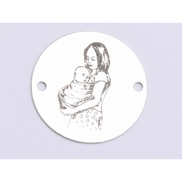 E0508-N-Link rotund argint 925 First Steps 1 buc