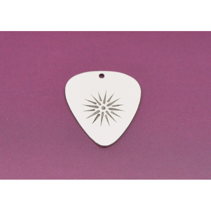 E0157-N-Charm steluta argint 925 11mm 0.4mm grosime