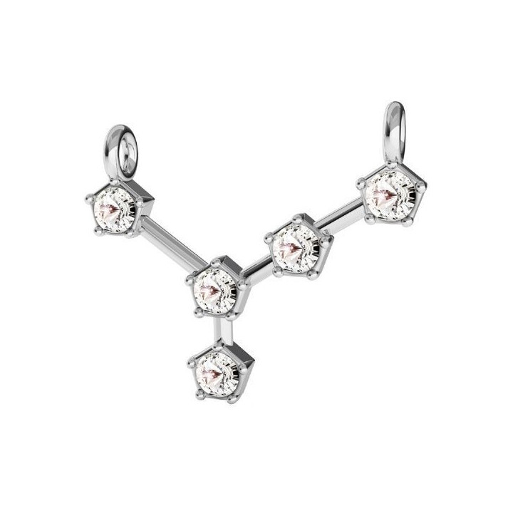 G0337-Link zodiac Rac 925 cu cristale Swarovski-1 buc