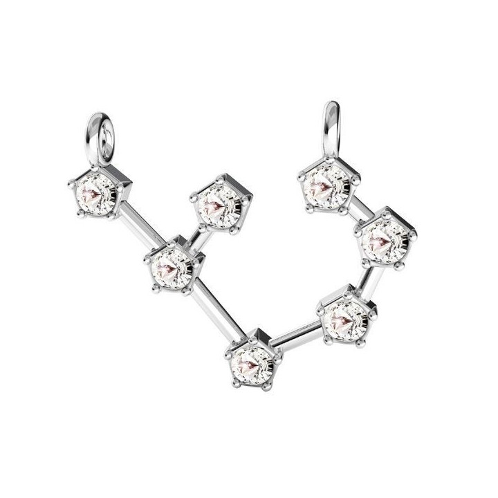 G0376-Link zodiac Sagatator 925 cu cristale Swarovski-1 buc