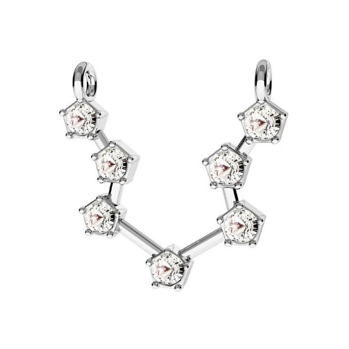 G0405-Link zodiac Varsator 925 cu cristale Swarovski-1 buc