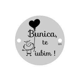 E0522 GS Link din argint 925 Bunica te iubim 16.5mm 0.33mm 1 buc