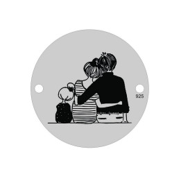 E0526 GS Link din argint 925 mama tata si fetita 16.5mm 0.33mm 1 buc
