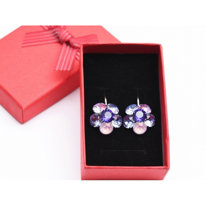 SERVICIU LIPIRE 6 CRISTALE XIRIUS IN FORMA DE FLORICICA - PERECHE - bijuterii personalizate din argint | simoshop