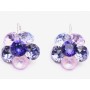 SERVICIU LIPIRE 6 CRISTALE XIRIUS IN FORMA DE FLORICICA - PERECHE - bijuterii personalizate din argint | simoshop