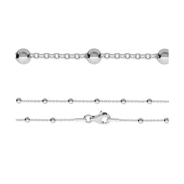 G0461-Bratara argint cu bilute  925 1.60mmx16 cm-1buc
