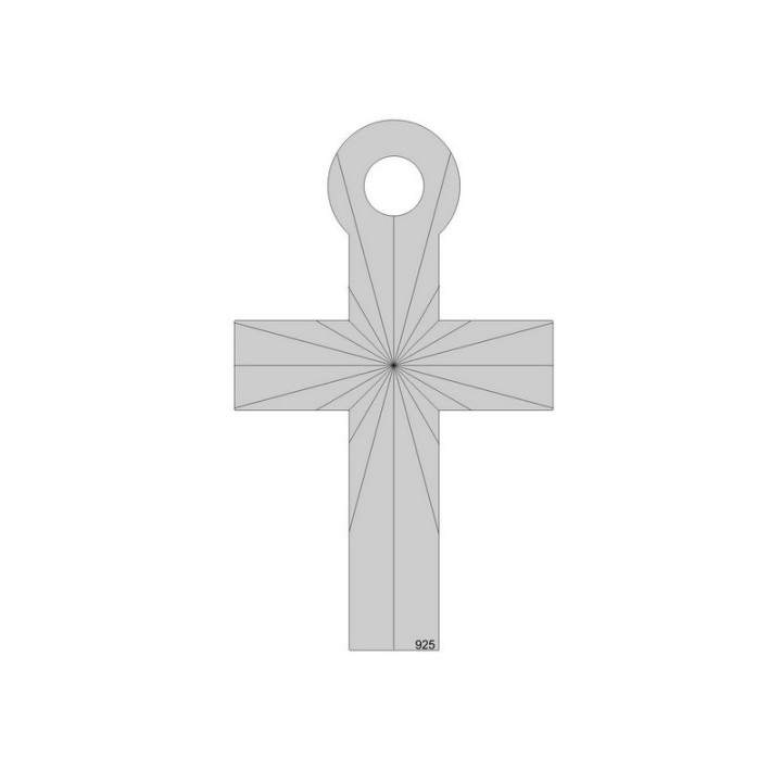 E0578 G Charm cruciulita din argint 15x9mm 0.5mm
