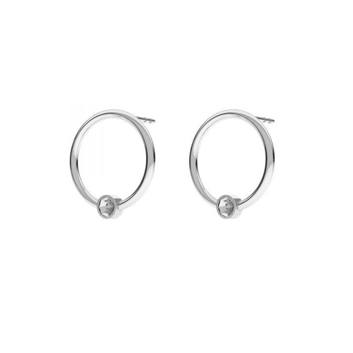 G0135-Tija argint cerc cu baza Swarovski 1088 pp18 - 1buc