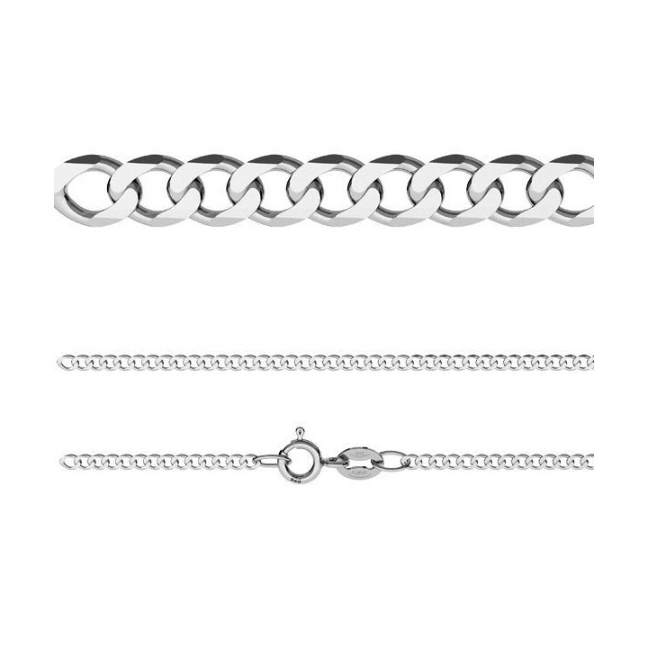 G0136-Bratara argint 925 curb 16 cm lungime, 1.85mm grosime-1buc