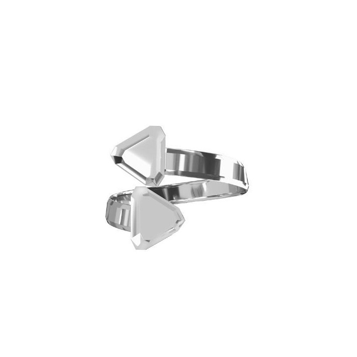 G2048-Baza inel dublu reglabil pentru rhinestone cube 4841 8mm-1buc - bijuterii personalizate din argint | simoshop
