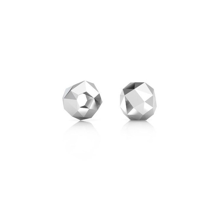 G2051-Distantier argint geometric ball 6mm, gaura 2.5mm-1buc