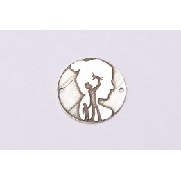 E0587-Link familie cu gravura in relief 16x0.6mm