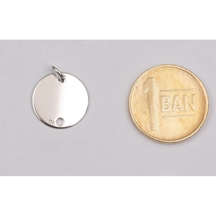 G0397-N-Link banut rotund argint 925 12mm 2 gauri fara za