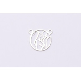 E0613-N-Charm Mama si copilul 925 17x17 mm 0.50mm grosime -1 buc