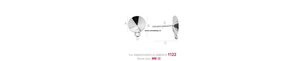 Accesorii din argint Rivoli 12mm