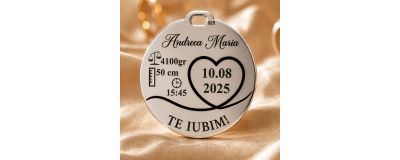 Bănuț Mărturie Naștere din Argint 925 | SimoShop